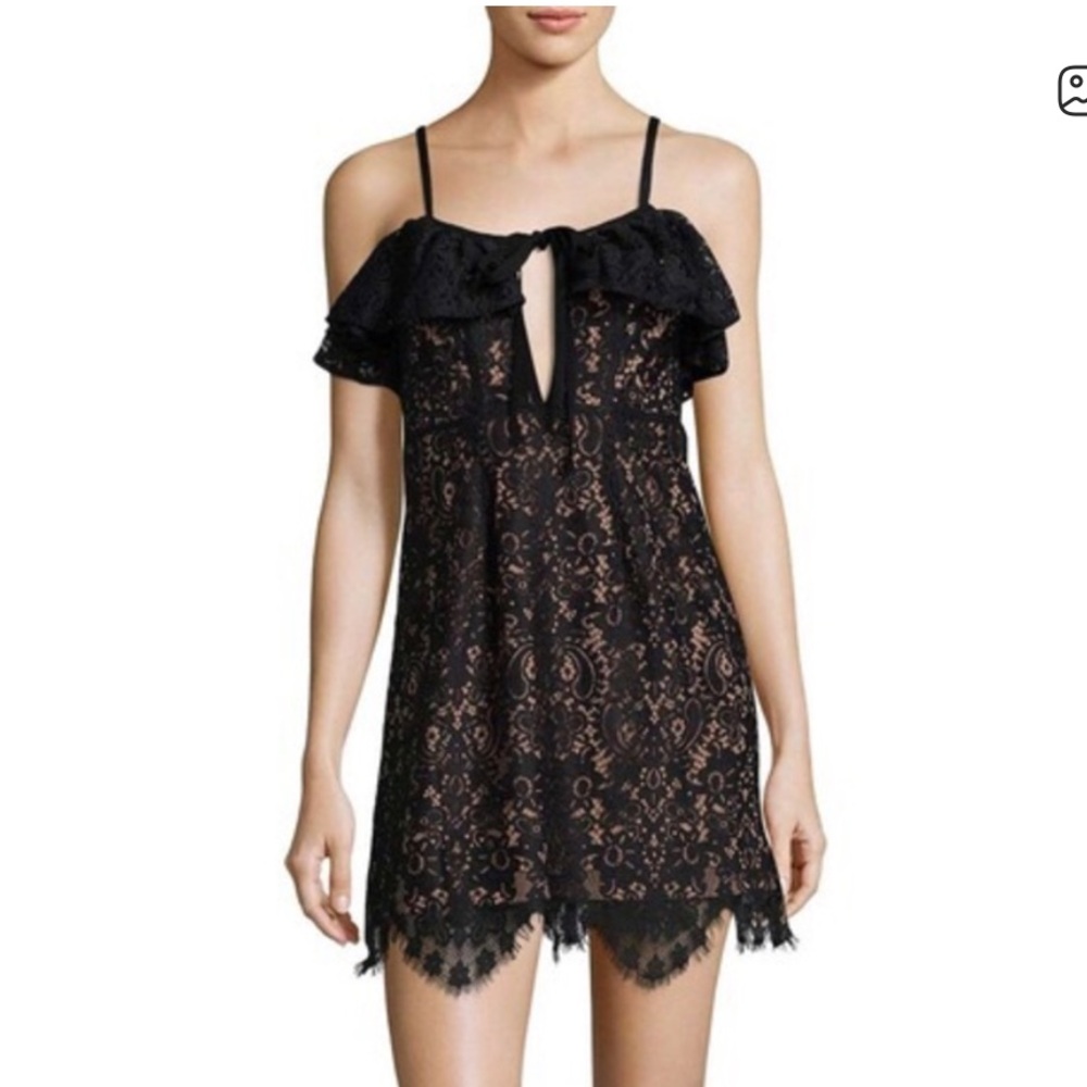 For Love And Lemons Black Mini Dress
